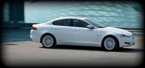 Jaguar XF White Side View